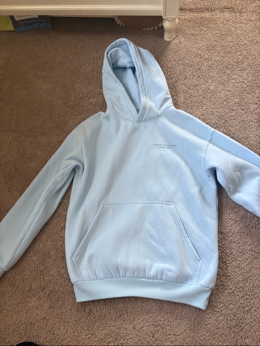 Comfrt pastel blue oversized Hoodie